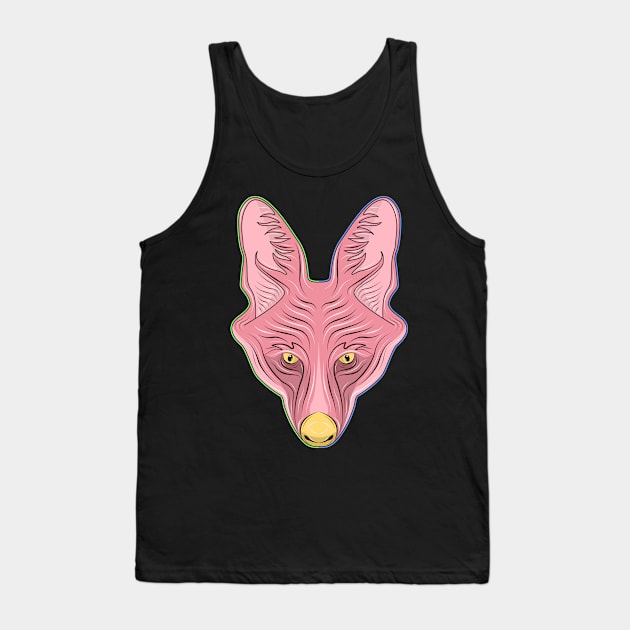 red maned wolf face Tank Top by dwalikur